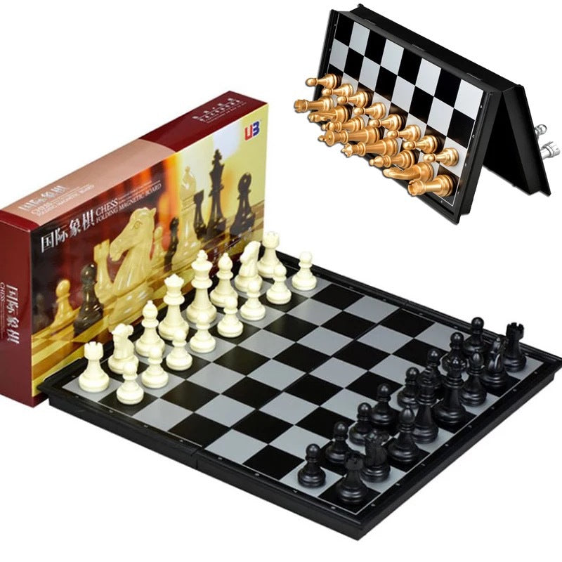 Chess game set with magnet box