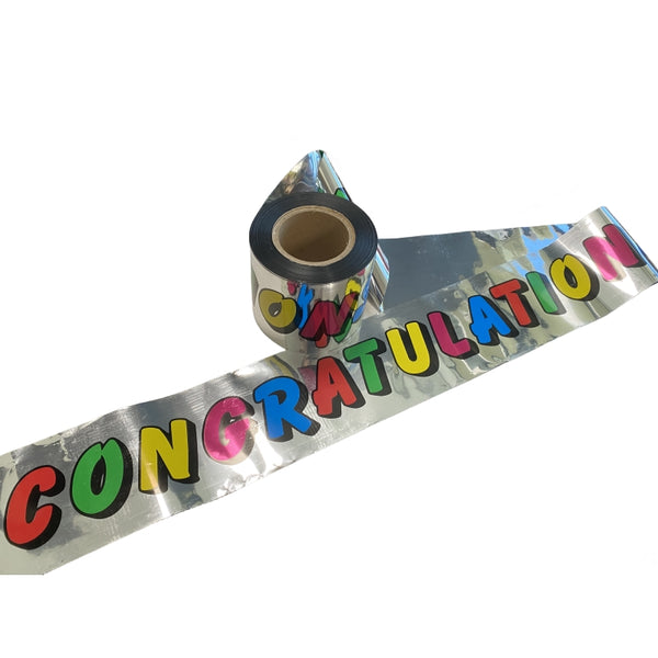 Foil congratulations banner by the strip - NuSea