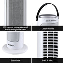 Devanti 2000W Ceramic Tower Heater Space Heaters Oscillating Indoor White