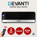 Devanti 2000W Wall Mounted Panel Heater - Black