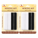 2 Pack Black & White Hook and Loop Fastener Tape Set for Sewing, Repair and DIY Crafts