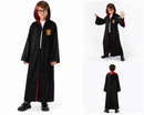Children’s Wizard Robe and Glasses Set – Black Hooded Costume with Red Lining, Size 10–12 Years