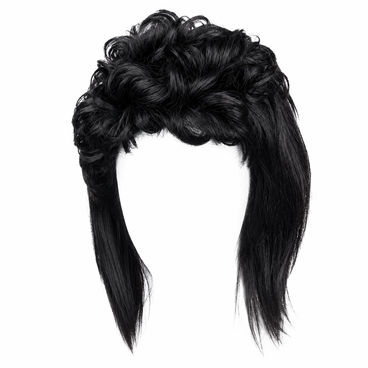 Men’s Retro Mullet Party Wig – Assorted Colours