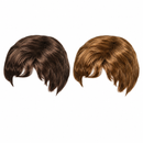 Short Men’s Costume Wig with Fringe – Dark Brown or Light Brown Fancy Dress Hairpiece