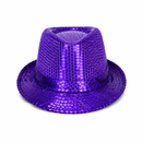 Sequin Trilby Fedora Party Hat – Sparkly Costume Accessory in Assorted Colours