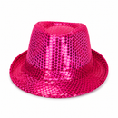 Sequin Trilby Fedora Party Hat – Sparkly Costume Accessory in Assorted Colours
