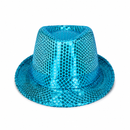 Sequin Trilby Fedora Party Hat – Sparkly Costume Accessory in Assorted Colours
