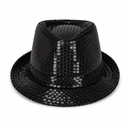 Sequin Trilby Fedora Party Hat – Sparkly Costume Accessory in Assorted Colours