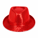 Sequin Trilby Fedora Party Hat – Sparkly Costume Accessory in Assorted Colours