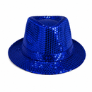 Sequin Trilby Fedora Party Hat – Sparkly Costume Accessory in Assorted Colours