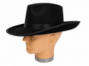 Black Wide Brim Costume Hat – Classic Adult Fancy Dress Party Accessory
