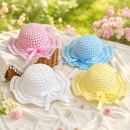 Kids’ Woven Sun Hat with Bow – Floppy Brim Summer Hat in Assorted Colours