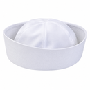 Cotton White Sailor Gob Hat – Adult Nautical Costume Party Accessory