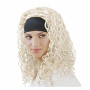 Blonde Curly Party Wig with Black Headband