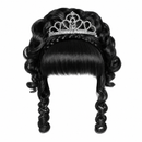 Kids Princess Wig with Tiara – Blonde or Black