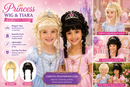 Kids Princess Wig with Tiara – Blonde or Black