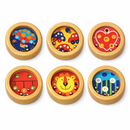 6x Mini Wooden Ball Maze Game – Handheld Skill Toy for Kids & Adults