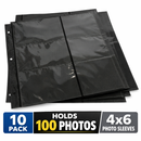 4x6 Photo Storage Pages – 10Pcs Pack – 100 Photo Capacity Binder Inserts