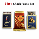 3‑in‑1 Shock Prank Set – Electric Gag Toys – Shock Match, Shock Chocolate & Shock Poker