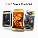 3‑in‑1 Shock Prank Set – Electric Gag Toys – Shock Match, Shock Chocolate & Shock Poker