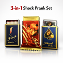 3‑in‑1 Shock Prank Set – Electric Gag Toys – Shock Match, Shock Chocolate & Shock Poker