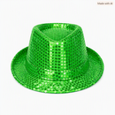 Sequin Trilby Fedora Party Hat – Sparkly Costume Accessory in Assorted Colours