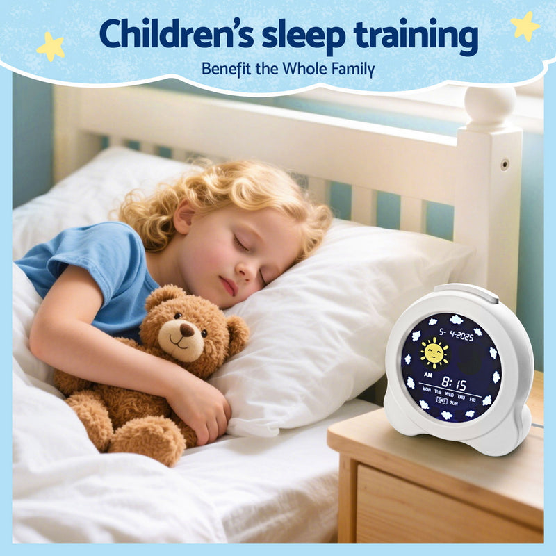 Artiss 3.8" Digital Day Clock Calendar Alarm LCD Display White