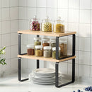 Cefito Kitchen Storage Shelves Rack Cupboard Cabinet Organiser Set of 2