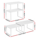Cefito Kitchen Storage Shelves Rack Cupboard Cabinet Organiser Set of 2