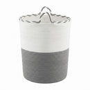 Artiss Woven Laundry Basket with handles Foldable White & Grey