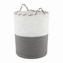 Artiss Woven Laundry Basket with handles Foldable White & Grey