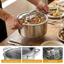 5-Star Chef 4.5L 24cm Stainless Steel Dutch Oven Pot with Lid and Stay-Cool Handle