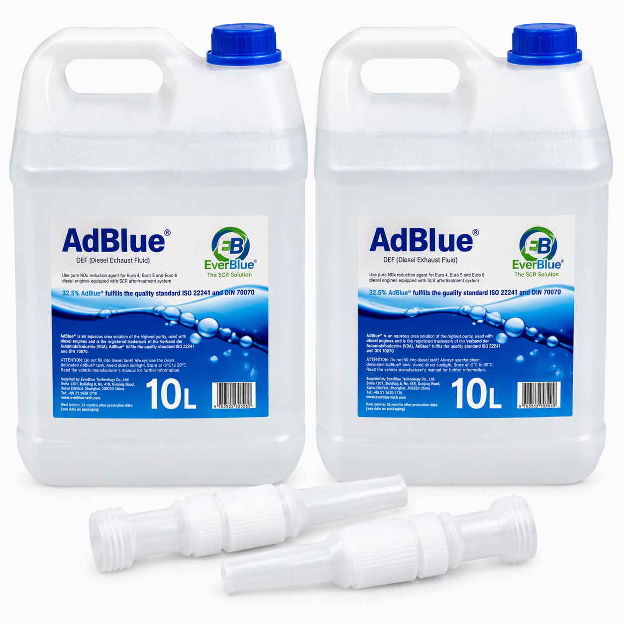 AdBlue diesel exhaust fluid AUS32 pack of 2 bottle x10L,20L in total