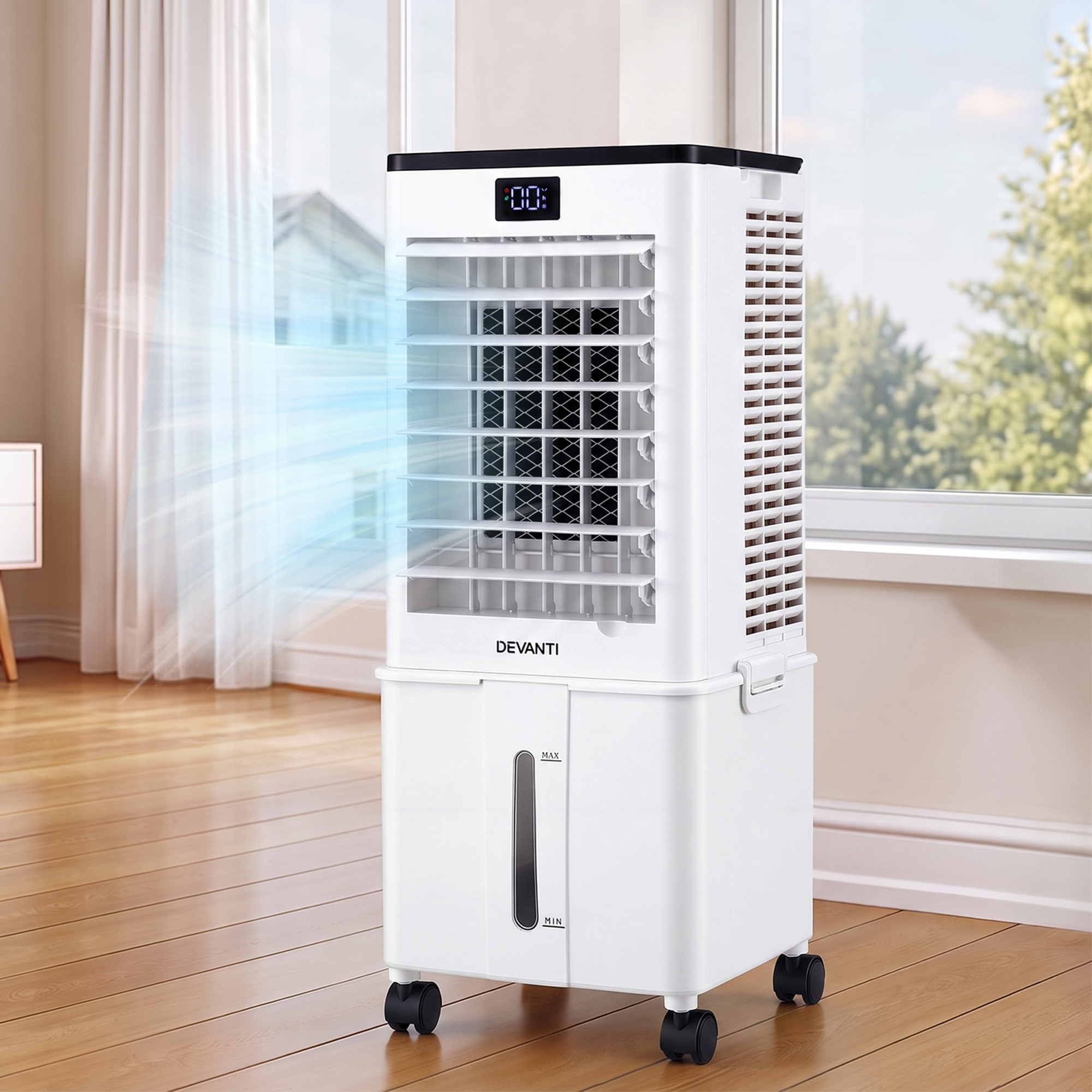 Devanti 8L 3-in-1 Evaporative Air Cooler 4 Ice Packs Remote Control 3 Speed