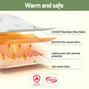 Giselle Electric Blanket Bamboo Fabric Single Fitted Heated Pad Underlay Washable Winter