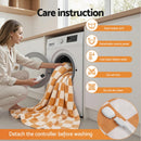 Giselle Electric Throw Rug Dual Side Fleece Flannel Heated Blanket Yellow