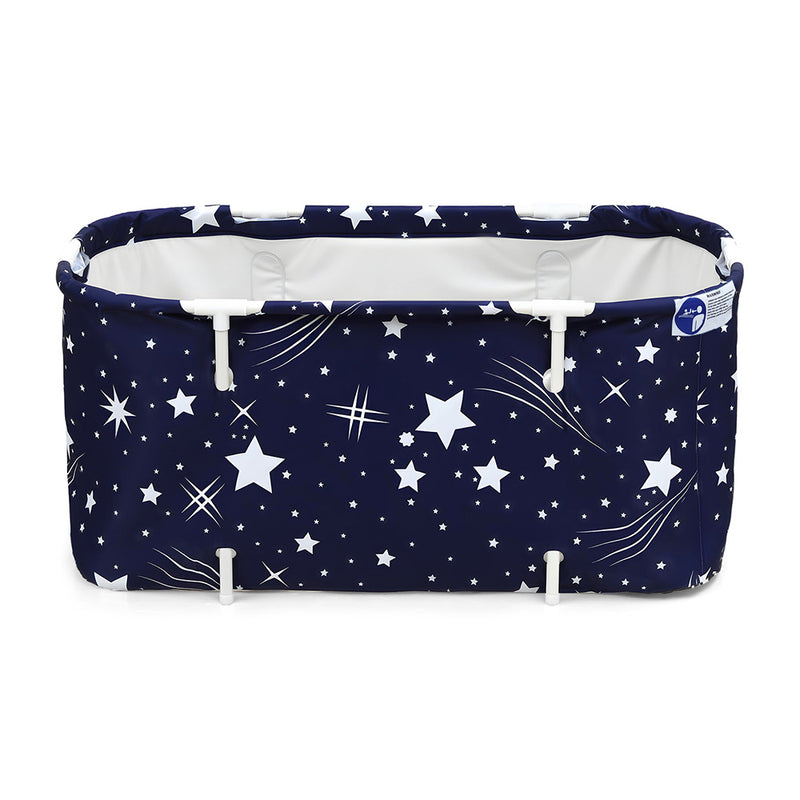 Weisshorn Foldable Bathtub PVC SPA Bucket Inflatable Cushion 114x62cm Star Navy