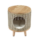 Gardeon Coffee Side Table Wicker Steel Desk Pet Bed Storage Outdoor Furniture