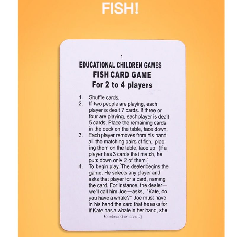 Educational children card games Crazy Eight Hearts Old Maid Fish