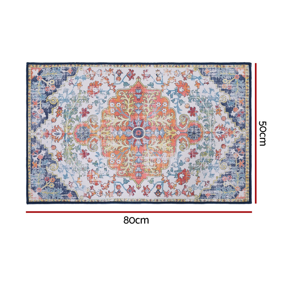 Artiss Floor Rug 50X80 Doormat Carpet Short Pile Non-Slip Entryway Mat Bohemian
