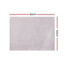 Artiss Rug 120x160cm Area Rug Washable Mat Large Carpet Microfiber Ripple