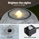Gardeon Solar Fountain Water Feature Outdoor Fountain LED Lights Beige