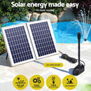 Gardeon Solar Pond Pump Submersible Water Fountain Kit with 2 Panels 1600L/H