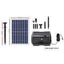 Gardeon Solar Pond Pump Water Fountain Filter Box Submersible Outdoor Pool 6.6FT