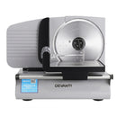 Devanti Meat Slicer Bread Vegetable, 200W Power 0-15mm Adjustable Easy Clean Stable Stainless Steel Blade Food Slicer for Kitchen Commercial, Silver