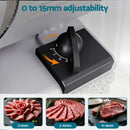 Devanti Meat Slicer Bread Vegetable, 200W Power 0-15mm Adjustable Easy Clean Stable Stainless Steel Blade Food Slicer for Kitchen Commercial, Silver