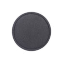 Artiss Ottoman Foot Stool Round Teddy Fabric Charcoal