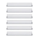 Artiss 6-Pack Acrylic Wall Shelves, Clear Floating Display Shelf with Detachable Panels & Front Lip