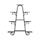 Artiss Plant Stand 9 Tier Metal Flower Pot Shelf Black