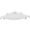 Artiss 4pc Corner Floating Wall Shelf Wall Mounted Display Rack Round Edge White